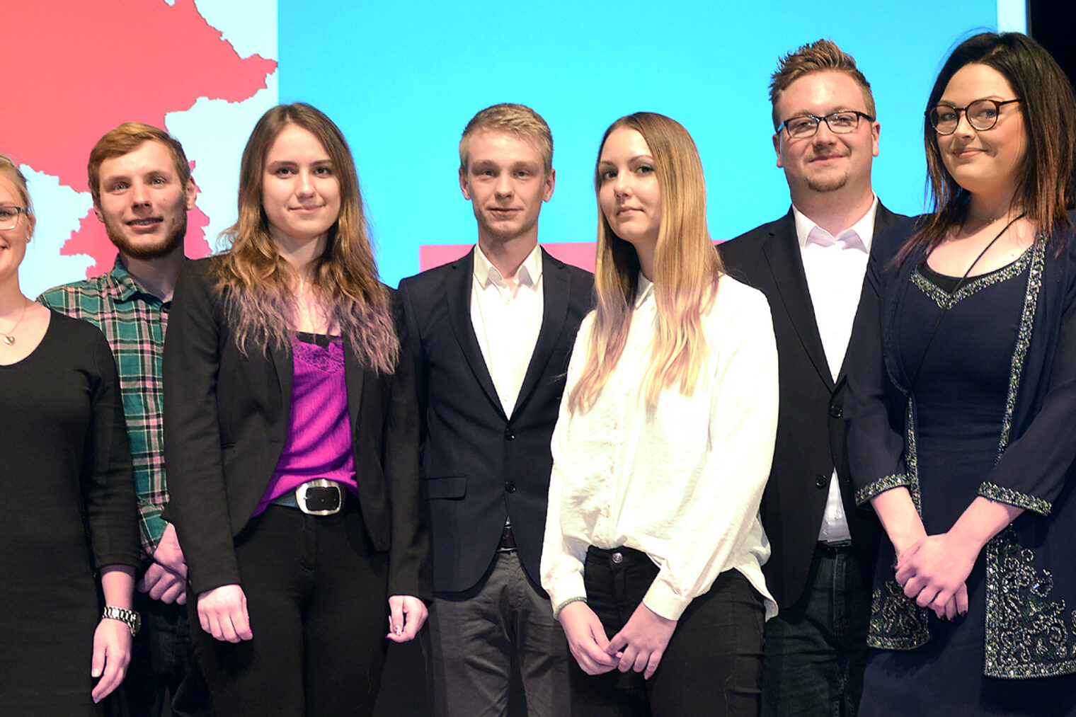 Die Landessieger im Leistungswettbewerb des Deutschen Handwerks mit Matthias Steffen (links) und Detlef Bade (rechts).