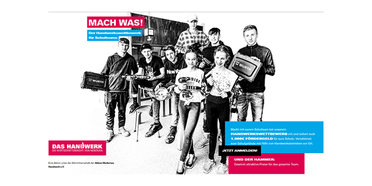 Screenshot Startseite www.handwerkswettbewerb.de Screenshot Startseite www.handwerkswettbewerb.de