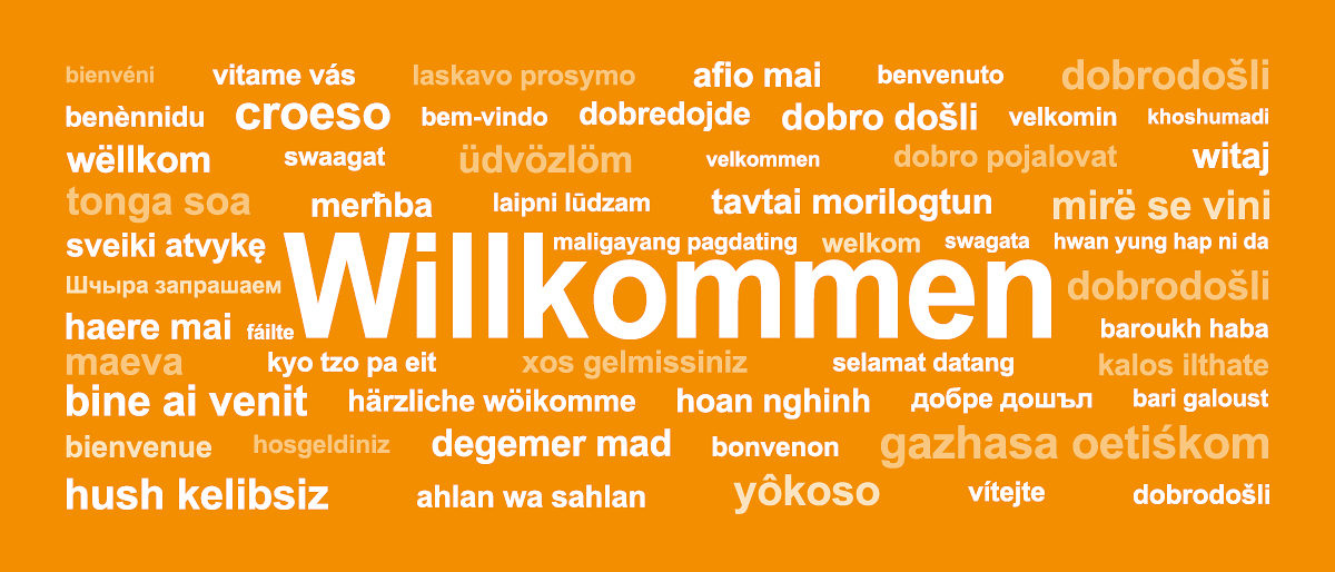 Willkommen in verschiedenen Sprachen Willkommen in verschiedenen Sprachen