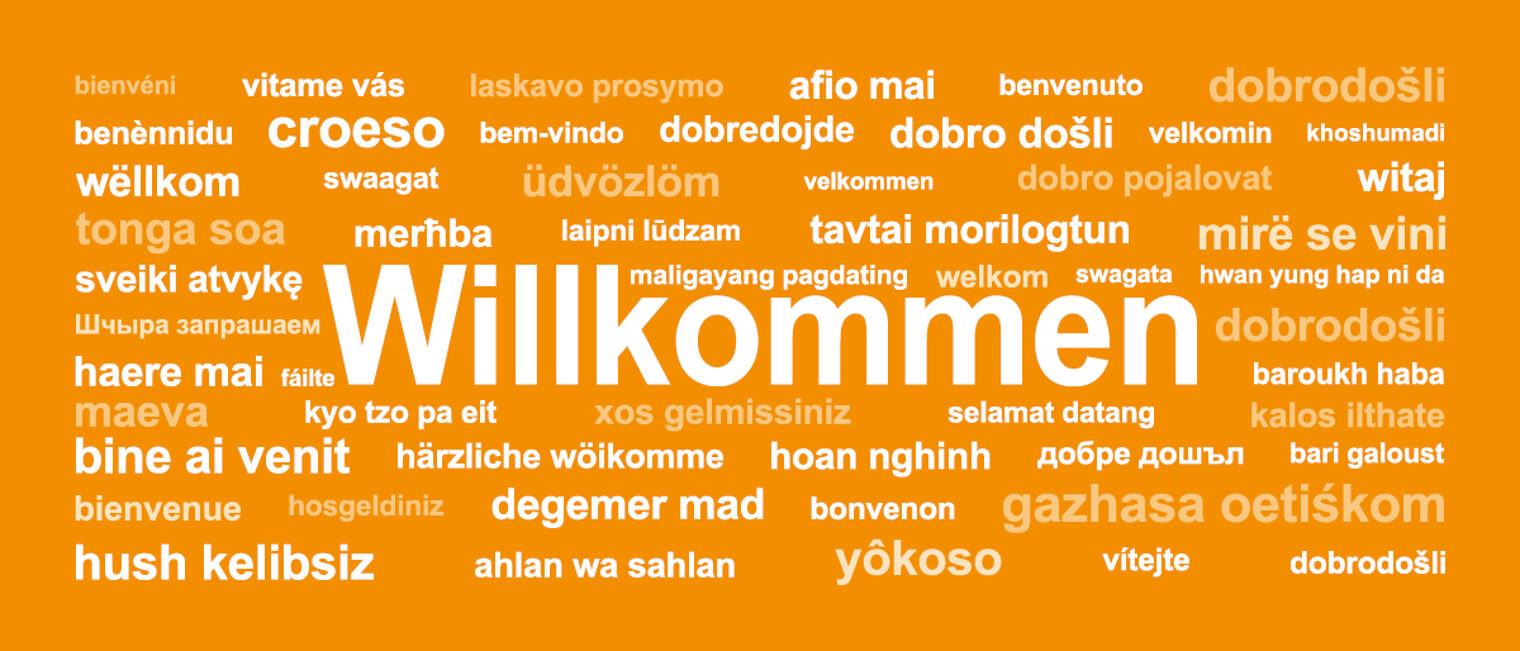 Willkommen in verschiedenen Sprachen Willkommen in verschiedenen Sprachen