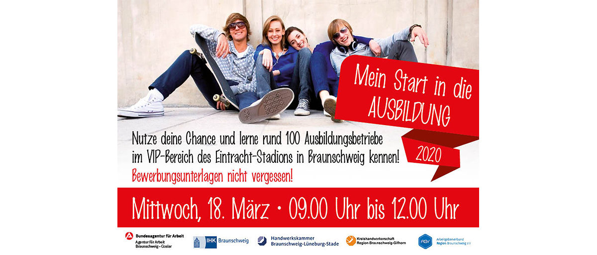 Ausbildungsmesse 2020, Azubi Speed-Dating, Mein Start in die Ausbildung, Eintracht Stadion