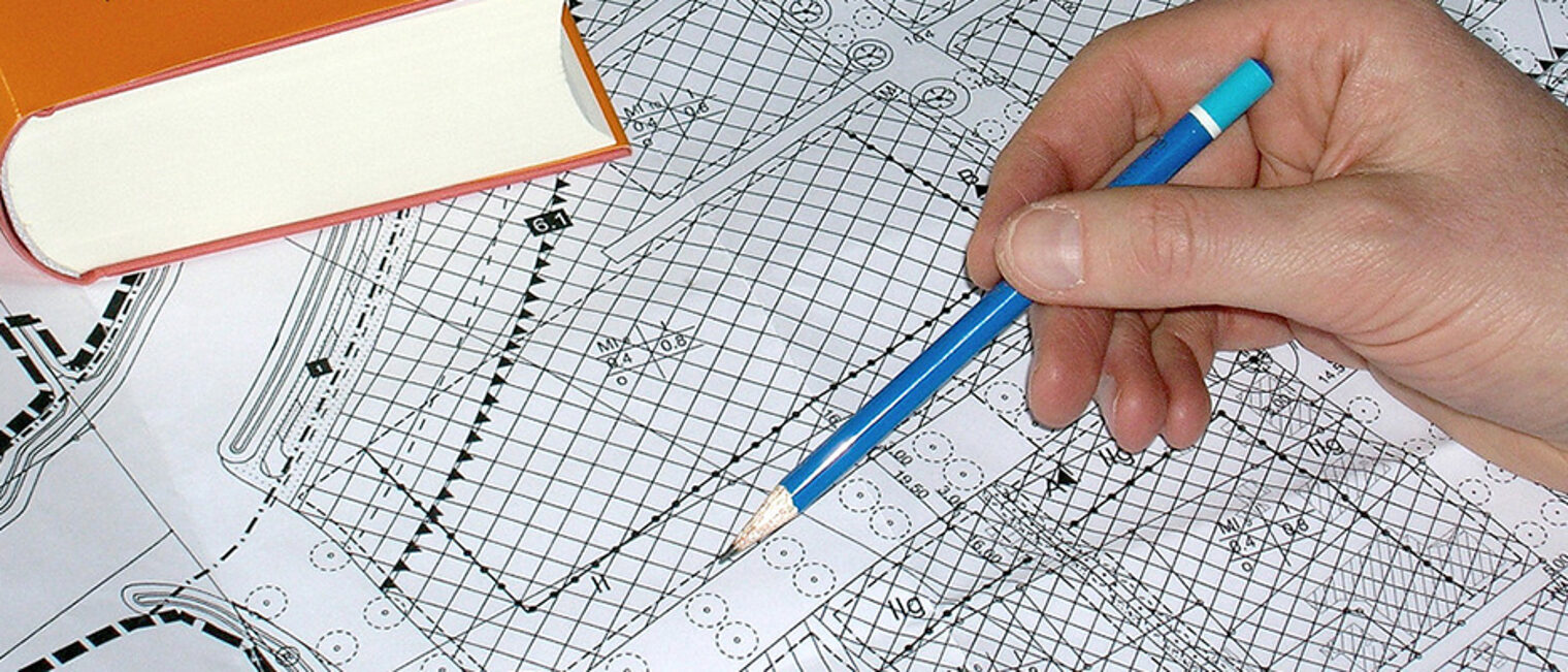 aktive vorsorge, standortsicherung, bauleitplanung, plan, karte, buch, hand