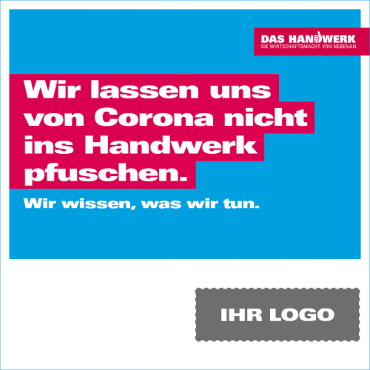 Corona, Imagekampagne 2020, Das Handwerk