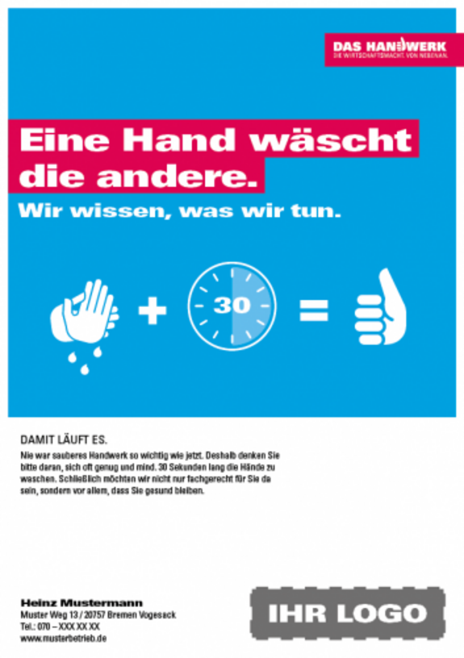 Imagekampagne, Corona, Das Handwerk