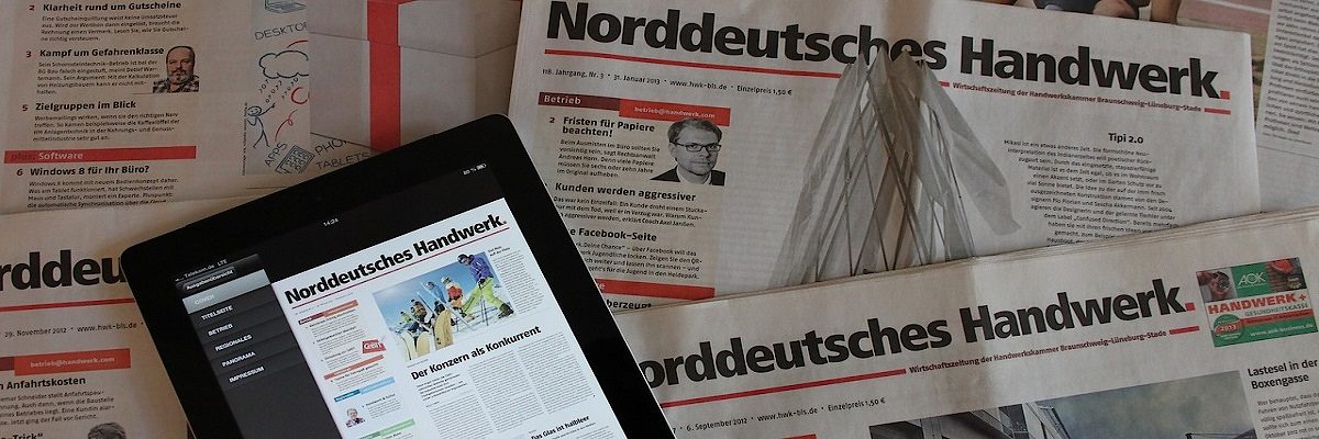 Norddeutsches Handwerk, NH, Kammerzeitung, offizielles Mitteilungsorgan, iPad, Schlütersche Verlagsgesellschaft, News, Amtliche Bekanntmachungen, Artikel, Reportagen, Regional