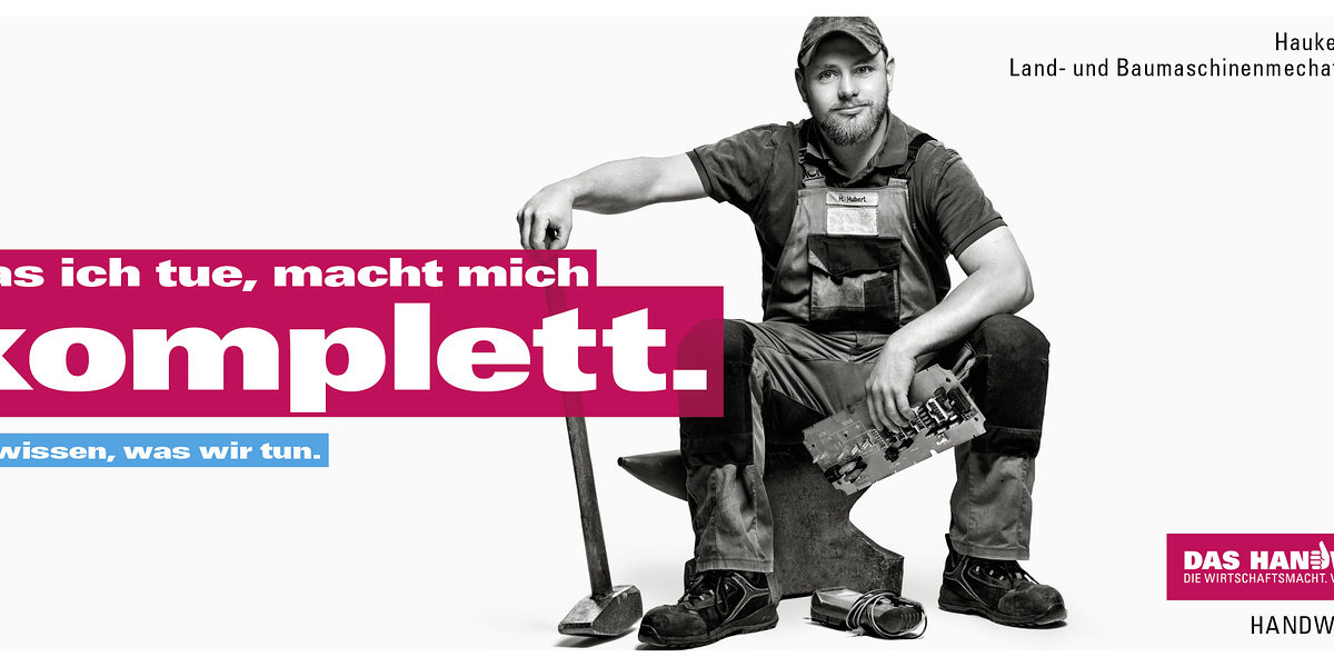 Land- und Baumaschinenmechatroniker Hauke Hubert ist Kampagenbotschafter der Imagekampagne Land- und Baumaschinenmechatroniker Hauke Hubert ist Kampagenbotschafter der Imagekampagne
