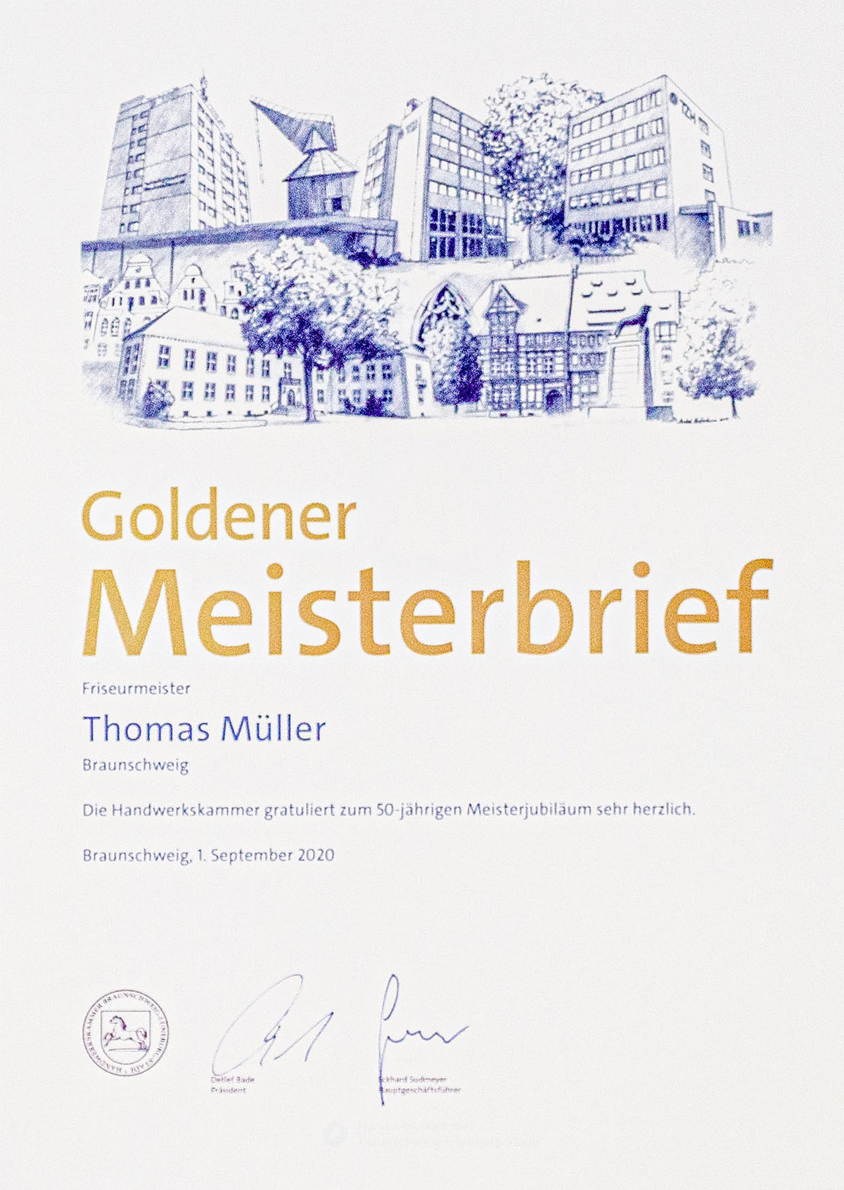Goldener Meisterbrief
