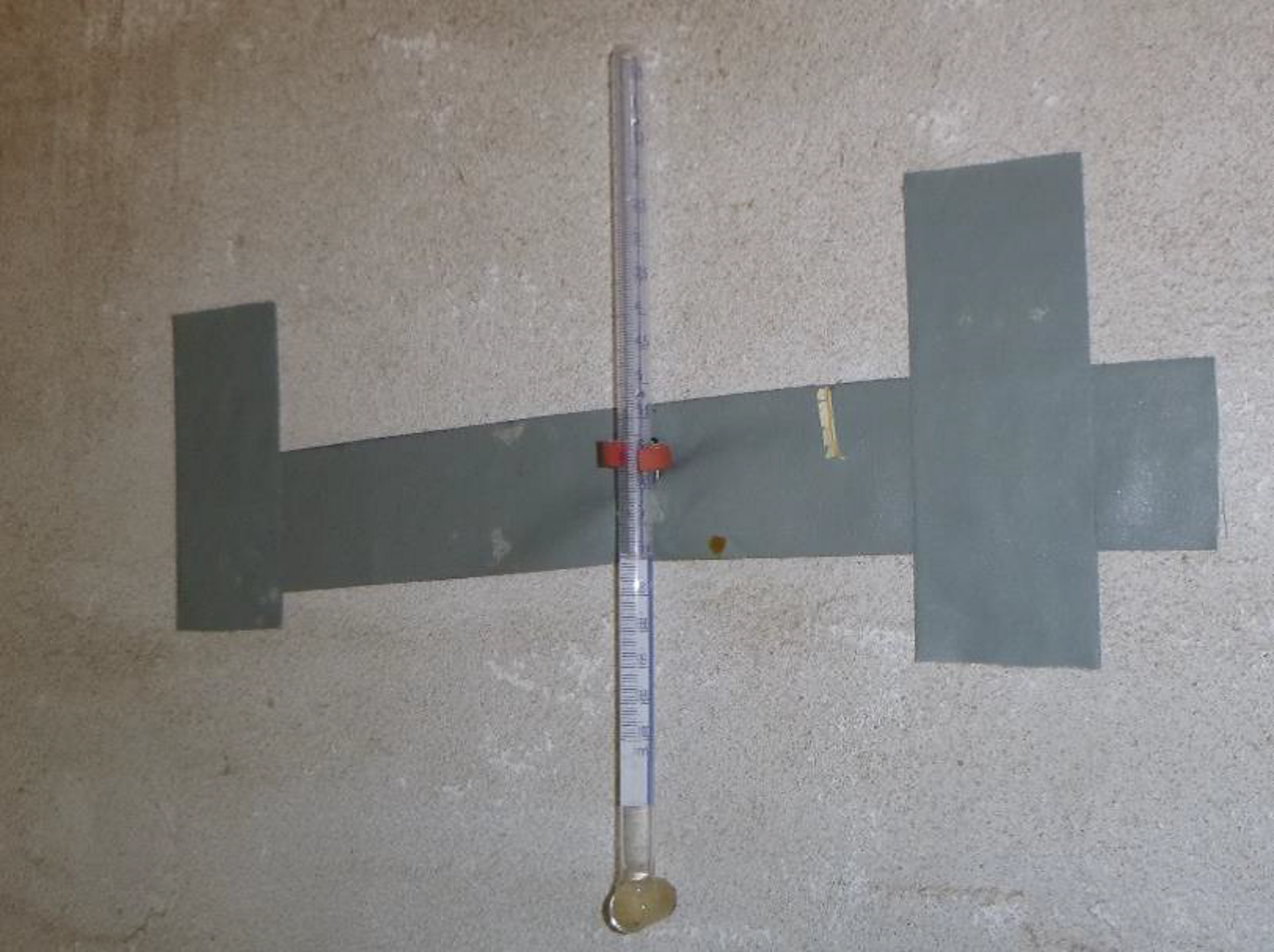 Messung der Wasseraufnahmefähigkeit des Bestandsputzes