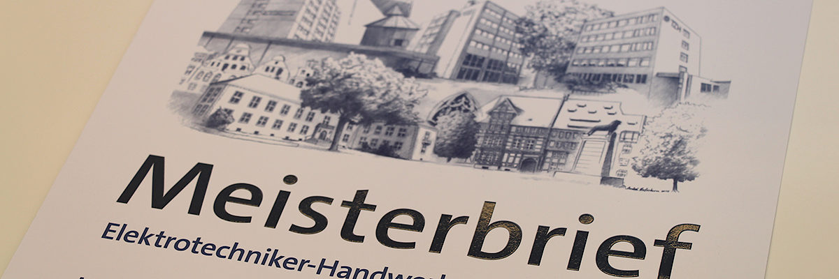Meisterbrief - Schmuckmeisterbrief der Handwerkskammer Braunschweig-Lüneburg-StadeMeisterfeier,