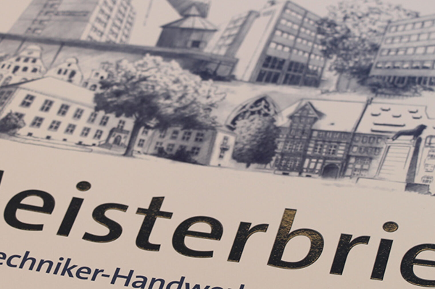 Meisterbrief - Schmuckmeisterbrief der Handwerkskammer Braunschweig-Lüneburg-StadeMeisterfeier, 