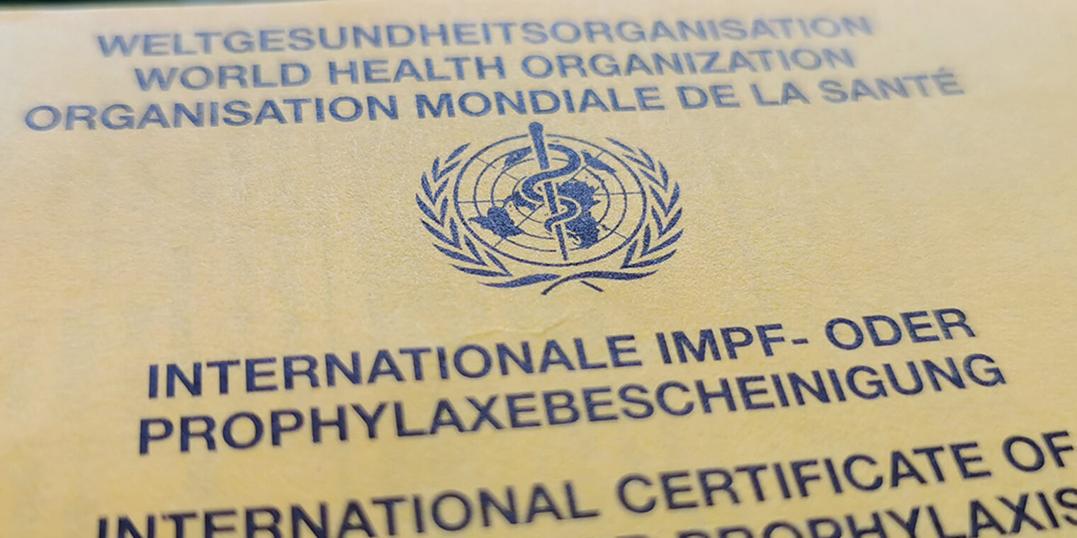 Impfbescheinigung Impfpass, WHO, Impfbescheinigung