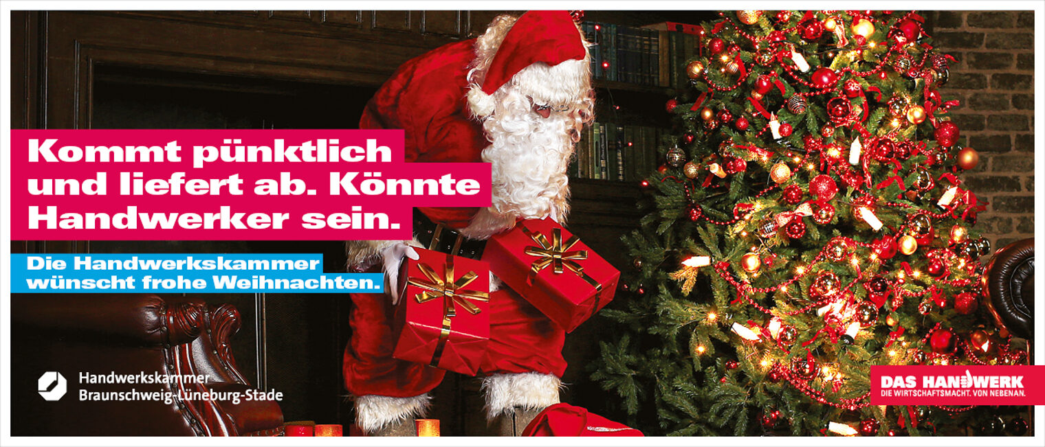 Weihnachtliche Grüße im Look der Imagekampagne