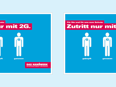 Plakate: Zutritt nur mit 2G oder 3G