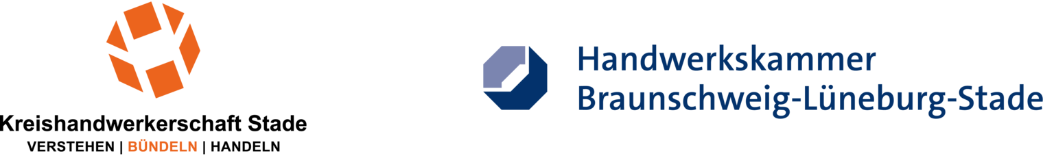Logos der Kreishandwerkerschaft Stade und der Handwerkskammer Braunschweig-Lüneburg-Stade