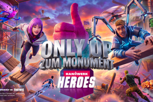 Key-Visual zur Gaming-Aktion von "Das Handwerk" im Spiel "Fortnite"
