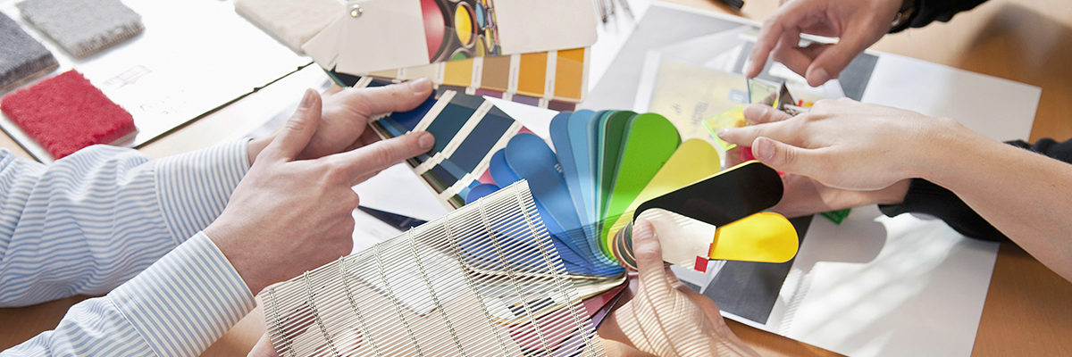 Farbfächer, Beratung, Kreativität, Gestaltung, Praxiszentrum, Stoffe, Materialien, Wohnberater im Handwerk