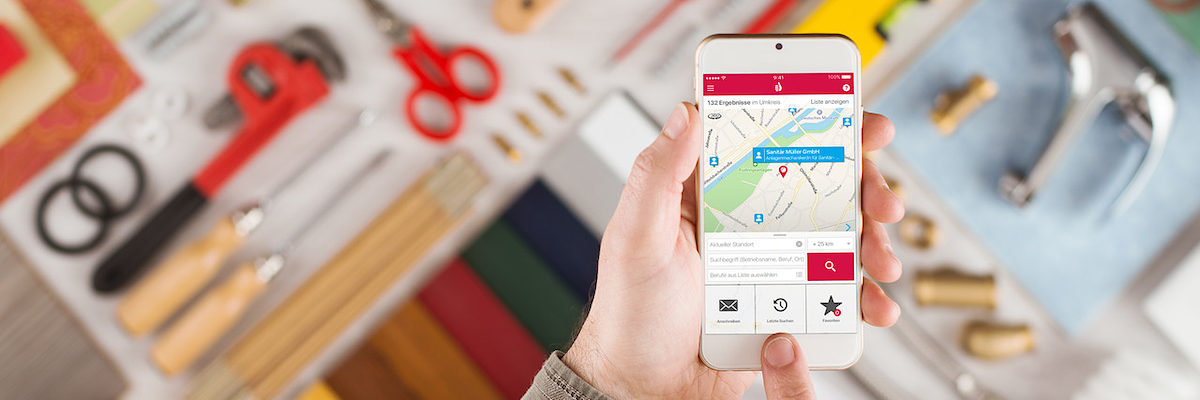 Handwerkerradar, App, Handwerker suchen, Handwerker finden, App Store, Smartphone, Handwerkersuche