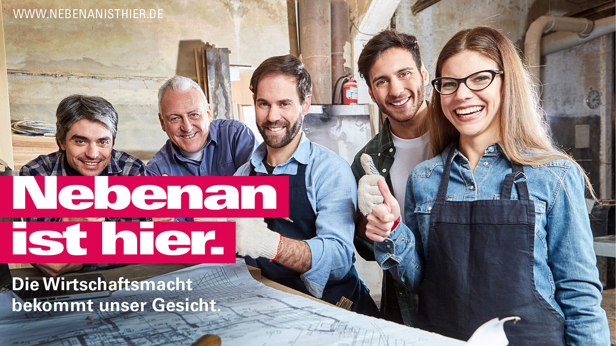 Nebenan ist hier. Die Wirtschaftsmacht bekommt unser Gesicht. Nebenan ist hier. Die Wirtschaftsmacht bekommt unser Gesicht.