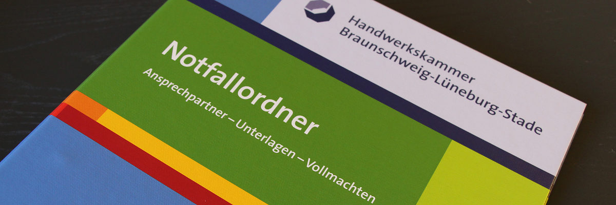 Bild des Notfallordners der Handwerkskammer Bild des Notfallordners der Handwerkskammer