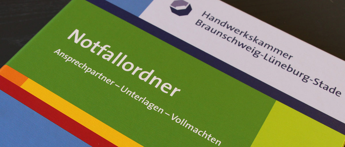 Bild des Notfallordners der Handwerkskammer Bild des Notfallordners der Handwerkskammer